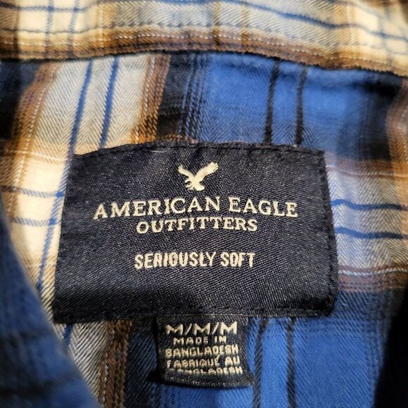 American Eagle Outfitters Pearl Snap Western Style Button Up Shirt Men's Medium - Picture 4 of 7